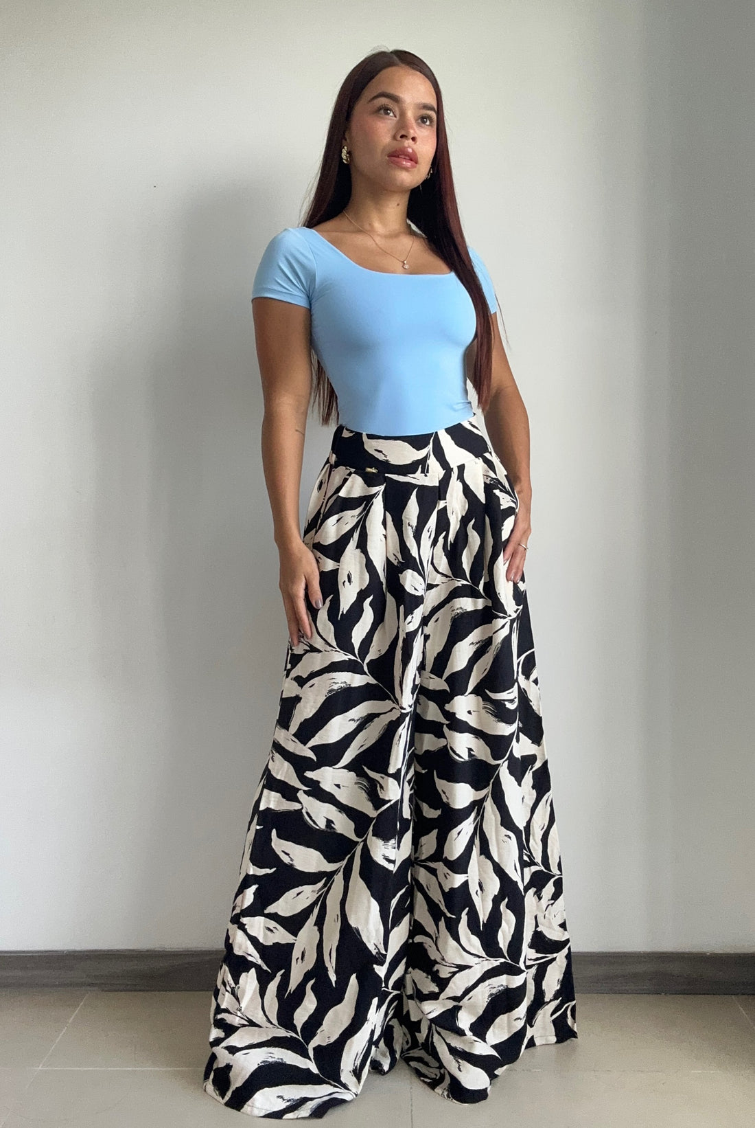 Blusa Manga Corta Escote Cuadrado