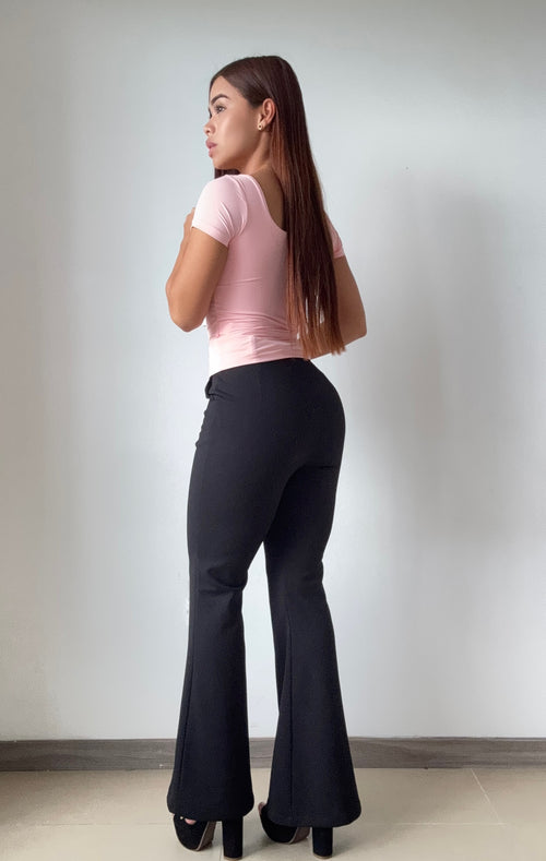 Blusa Manga Corta Escote Cuadrado