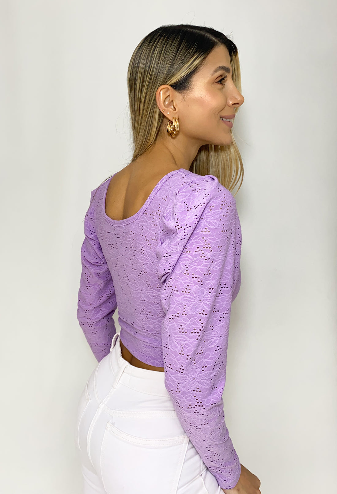 Blusa Hoja Rota Manga Larga