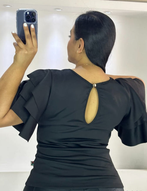 Blusa Manga Corta Bolero Talla Plus