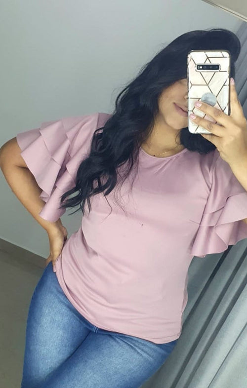 Blusa Manga Corta Bolero Talla Plus