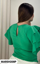 Blusa Manga Corta Bolero Talla Plus