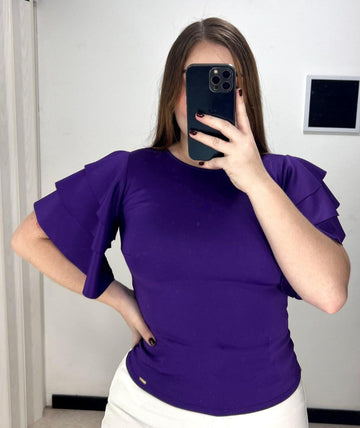 Blusa Manga Corta Bolero Talla Plus