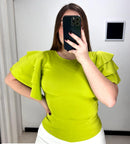 Blusa Manga Corta Bolero Talla Plus