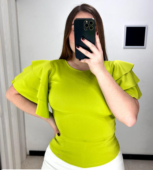 Blusa Manga Corta Bolero Talla Plus
