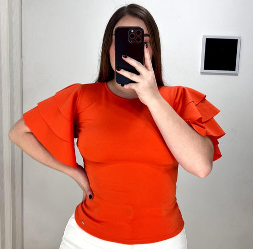 Blusa Manga Corta Bolero Talla Plus