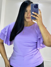 Blusa Manga Corta Bolero Talla Plus