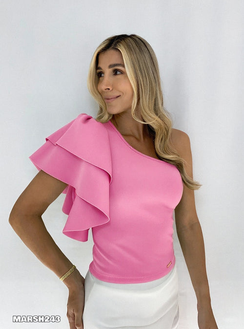 Blusa Asimetrica Dos Boleros En Manga