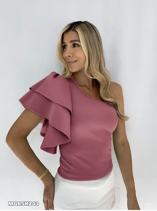 Blusa Asimetrica Dos Boleros En Manga