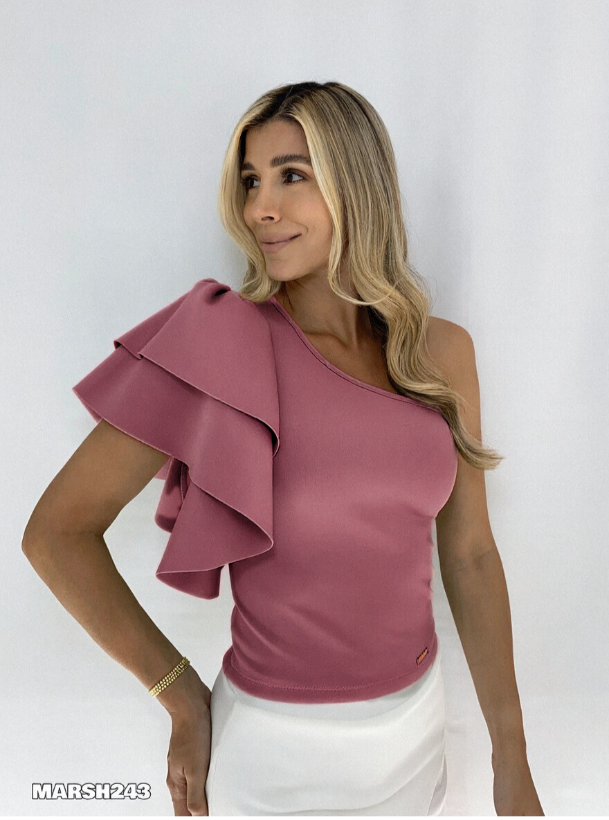 Blusa Asimetrica Dos Boleros En Manga