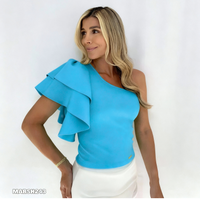 Blusa Asimetrica Dos Boleros En Manga