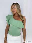 Blusa Asimetrica Con Bolero Lateral