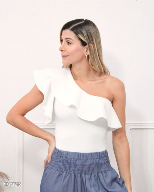 Blusa Asimetrica Con Bolero Lateral