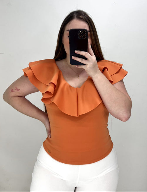 Blusa Manga Sisa Cuello V Boleros Plus