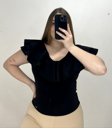Blusa Manga Sisa Cuello V Boleros Plus