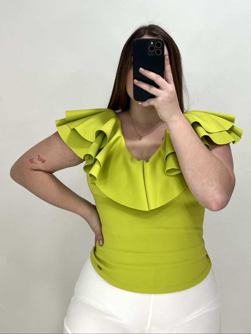 Blusa Manga Sisa Cuello V Boleros Plus