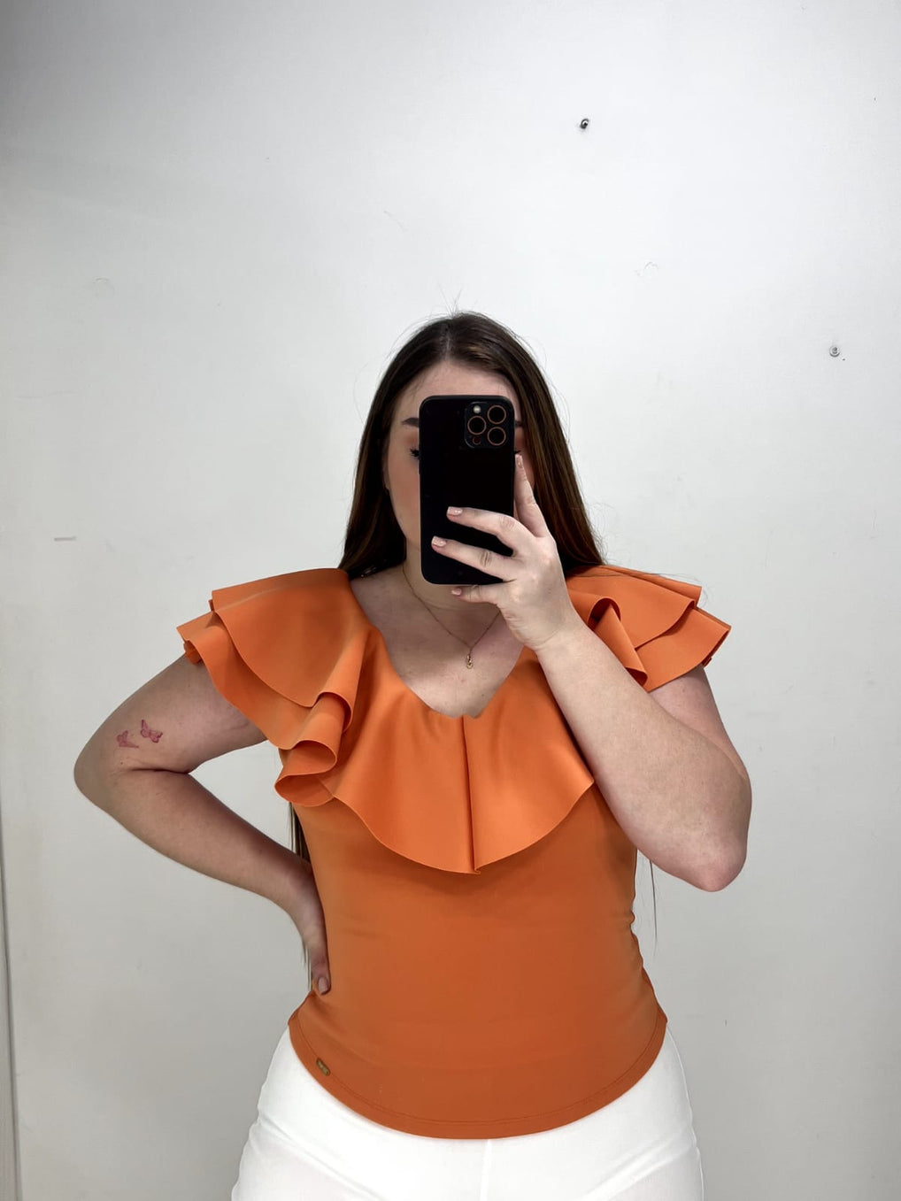 Blusa Manga Sisa Cuello V Con Boleros