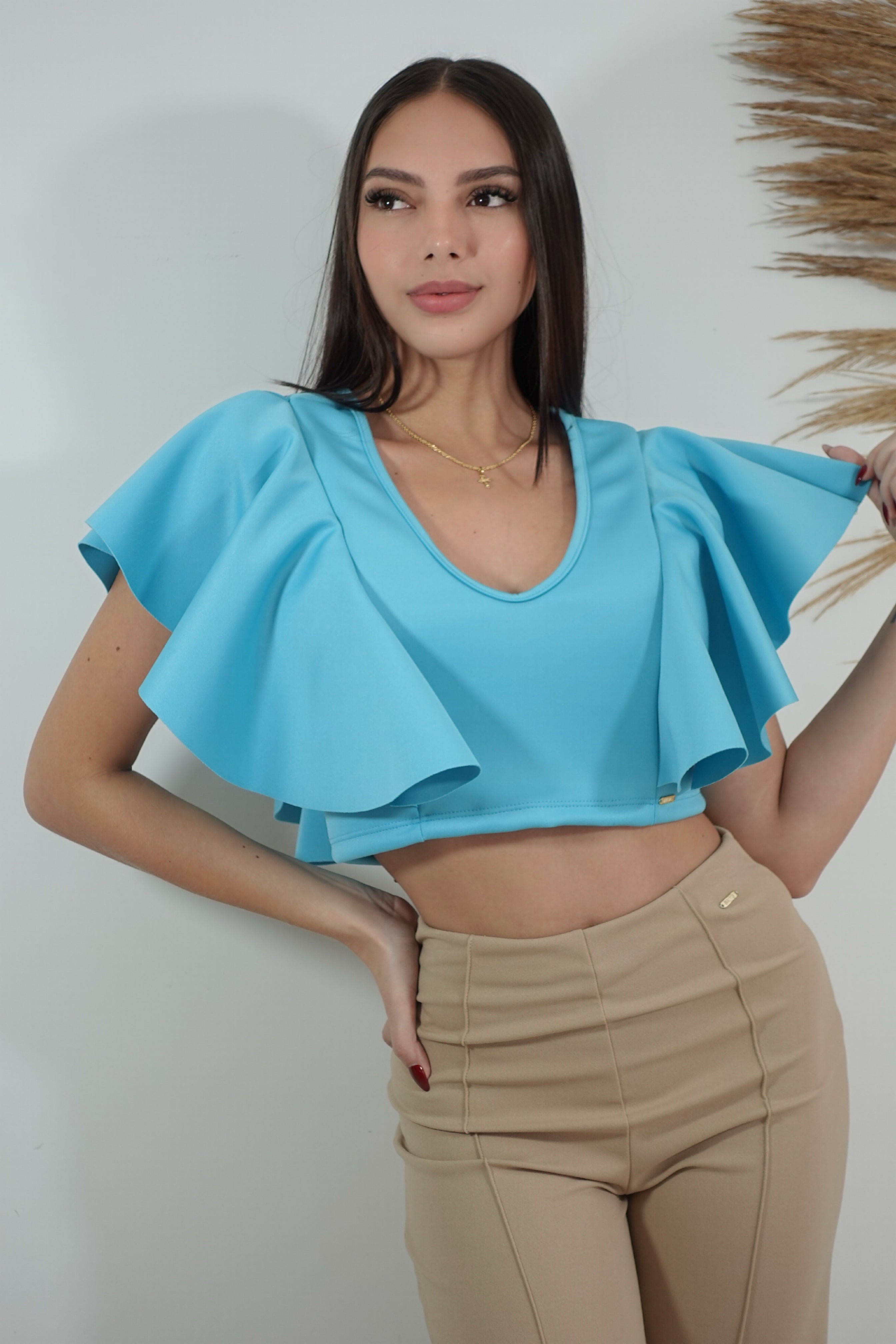 Blusa Manga Boleros Corta