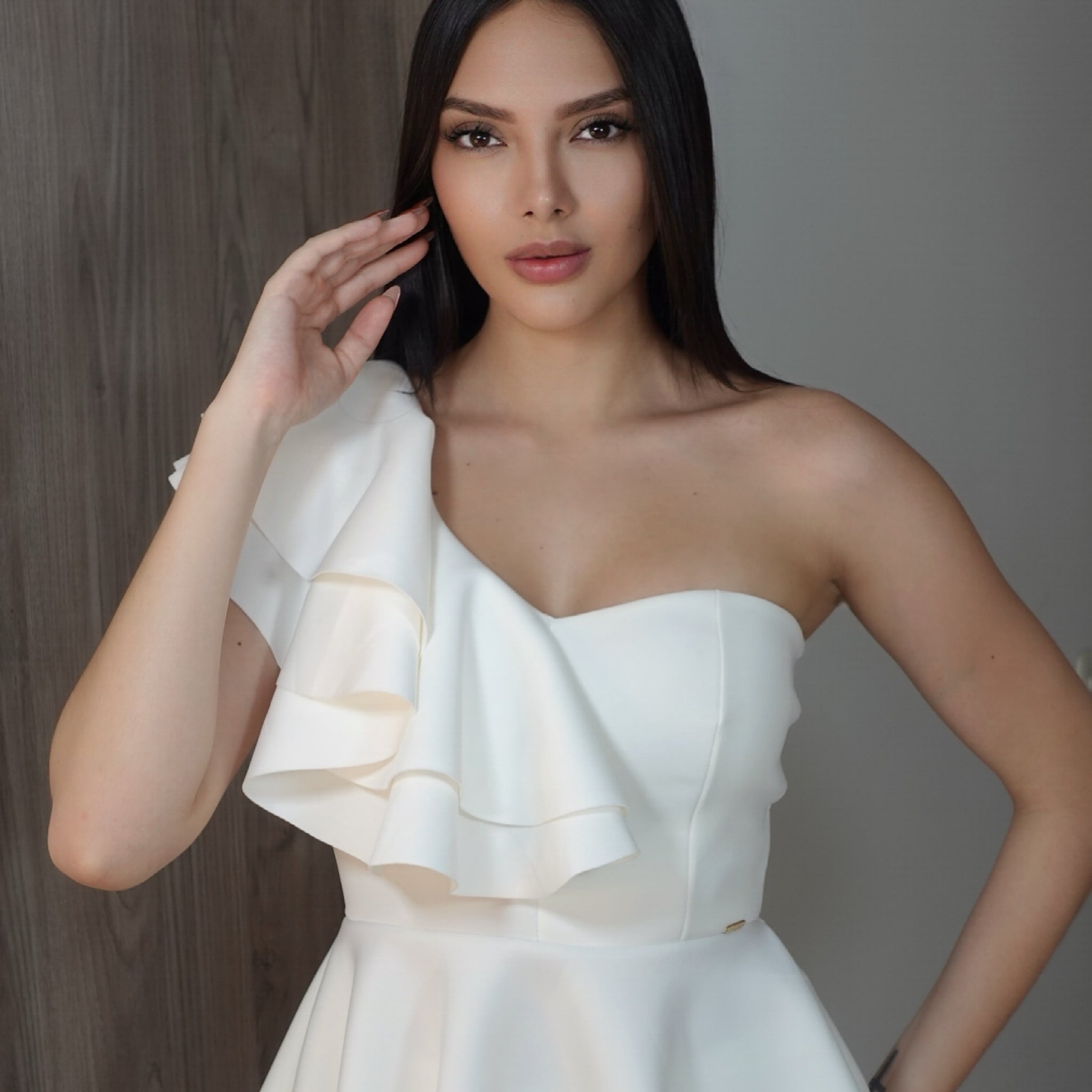 Blusa Bolero Doble Asimetrico Sobrefalda