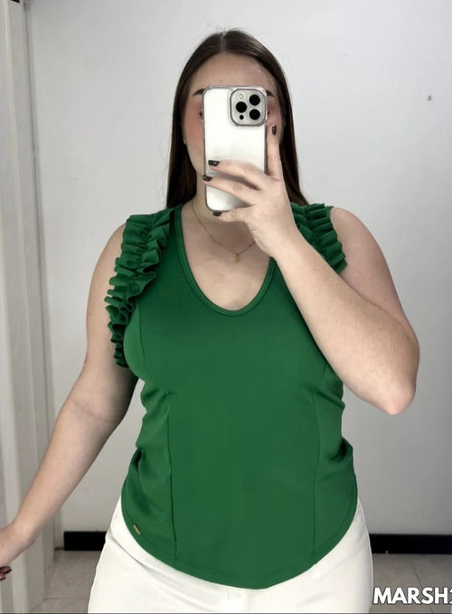 Blusa Manga Sisa Bolero Zurcido