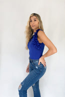 Blusa Manga Sisa Bolero Zurcido
