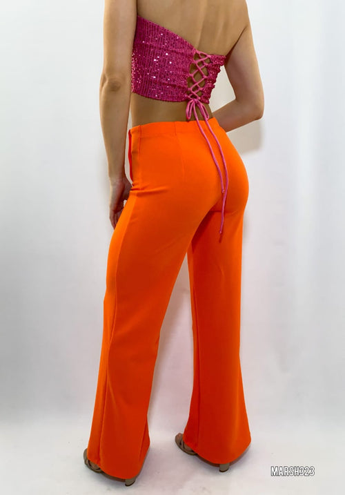 Pantalon Tiro Alto 6 Botones