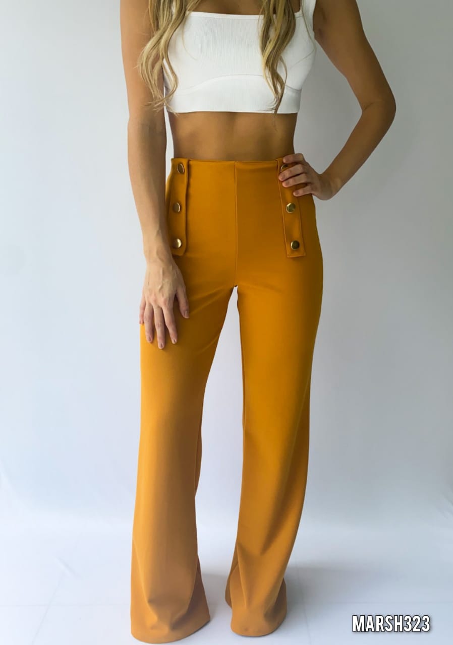 Pantalon Tiro Alto 6 Botones