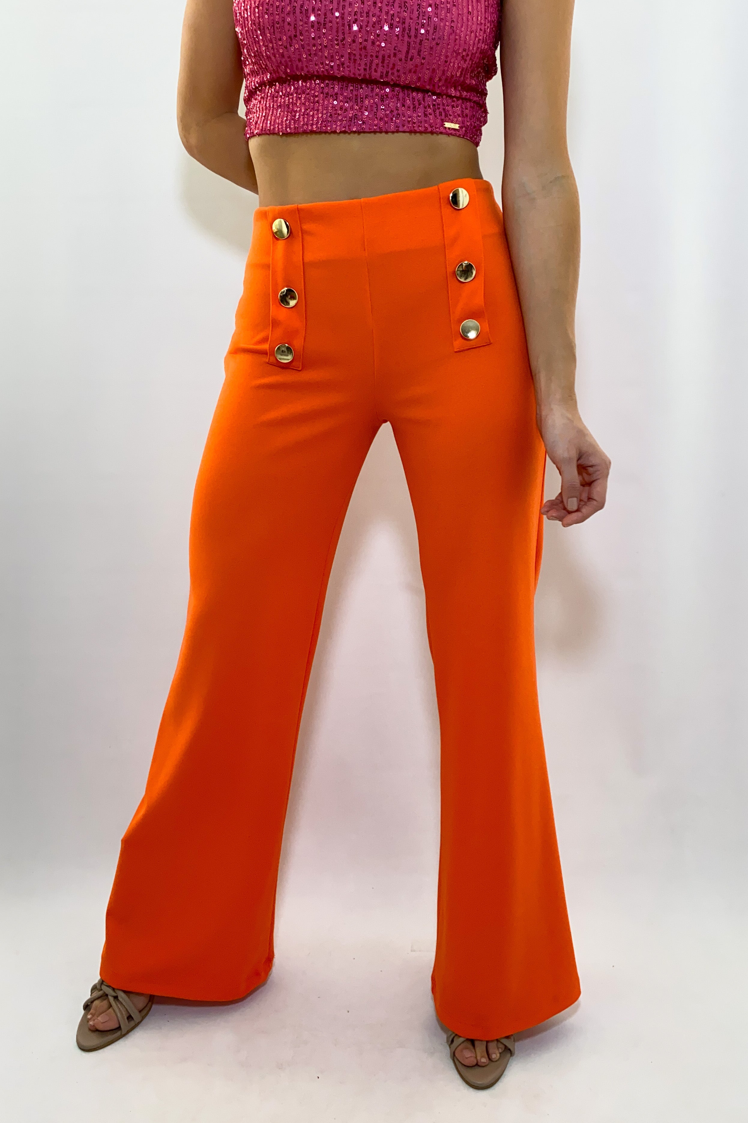 Pantalon Tiro Alto 6 Botones