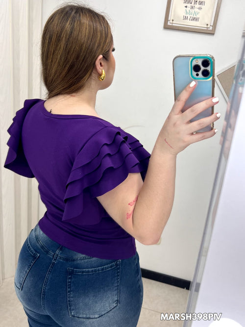 Blusa Corta Manga Bolero Plus