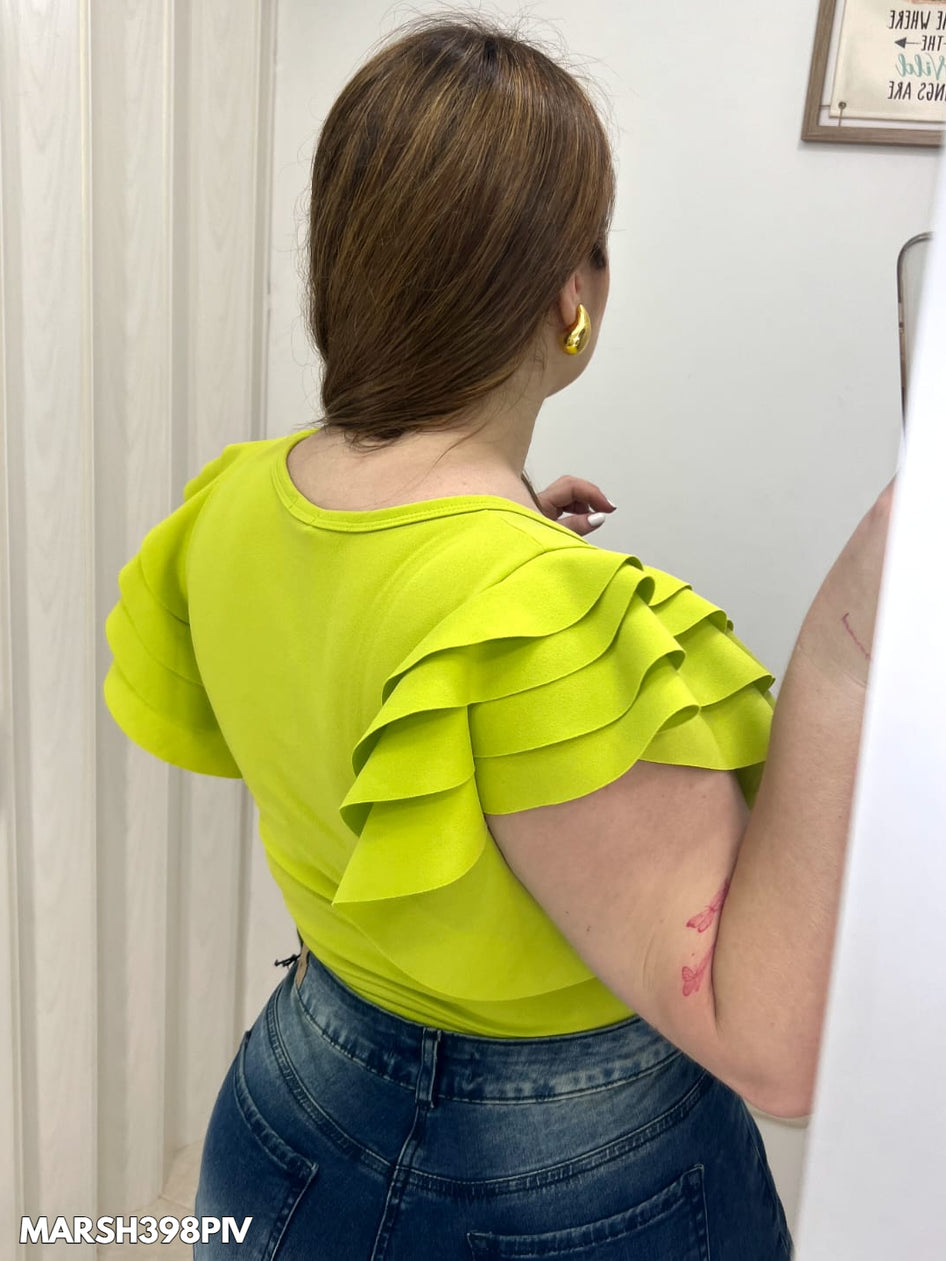 Blusa Corta Manga Bolero Plus