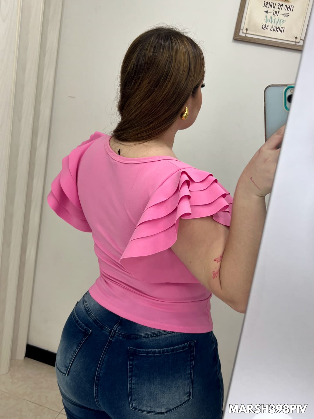 Blusa Corta Manga Bolero Plus