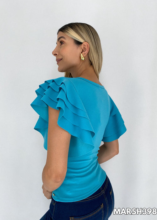 Blusa Corta Manga Bolero