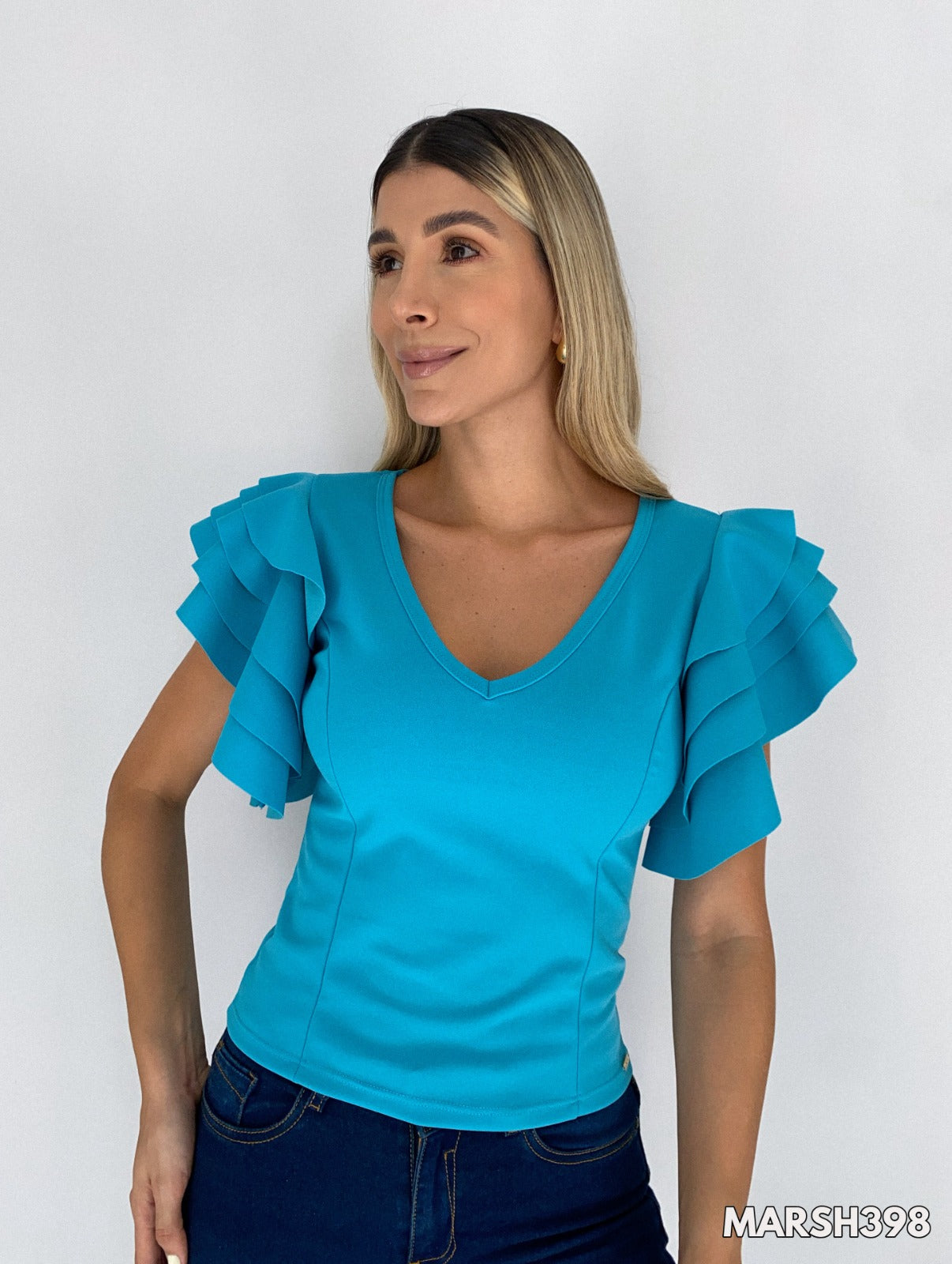 Blusa Corta Manga Bolero