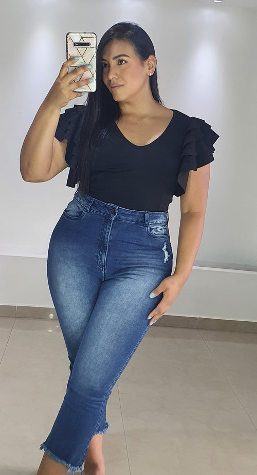 Blusa Corta Manga Bolero