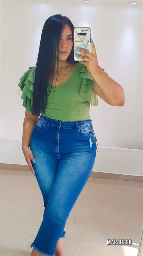 Blusa Corta Manga Bolero Plus