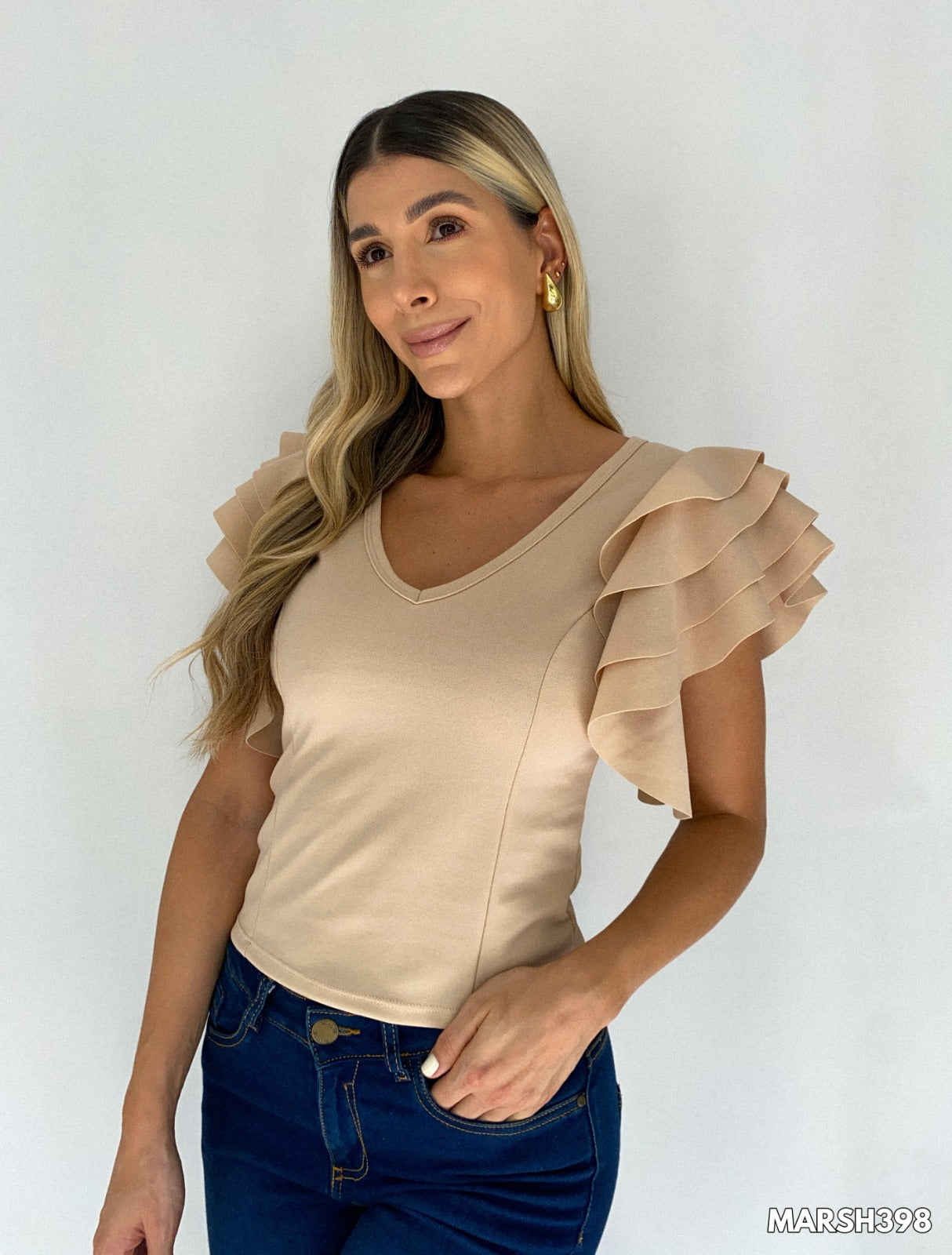 Blusa Corta Manga Bolero