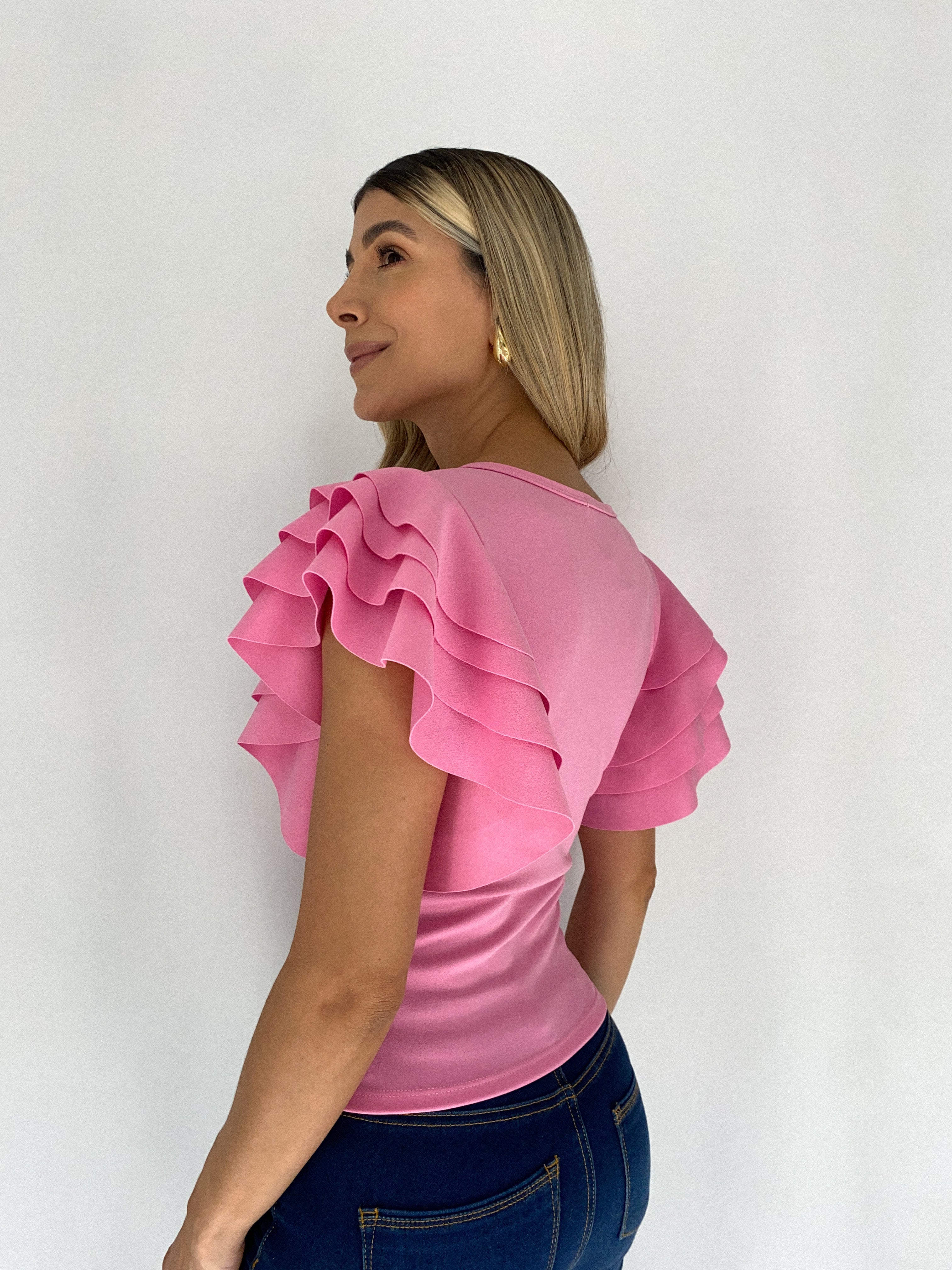 Blusa Corta Manga Bolero
