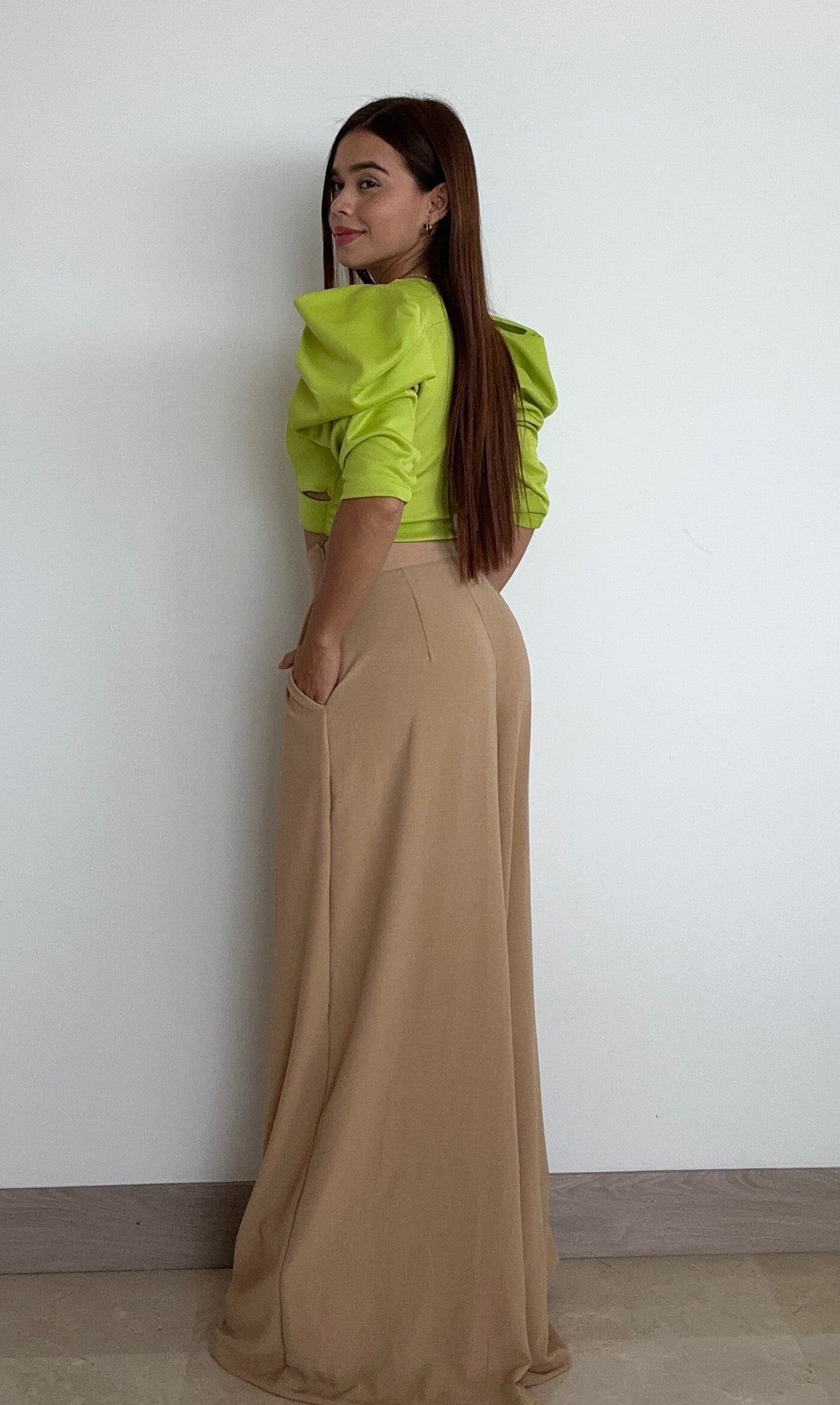 Blusa Cruzada Manga Bombacha