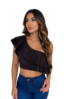 Blusa Corta Asimetrica Dos Boleros