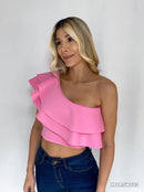 Blusa Corta Asimetrica Dos Boleros