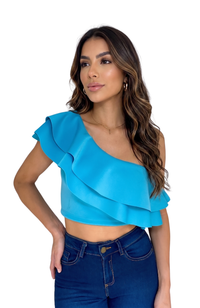Blusa Corta Asimetrica Dos Boleros
