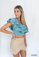 Blusa Corta Asimetrica Dos Boleros