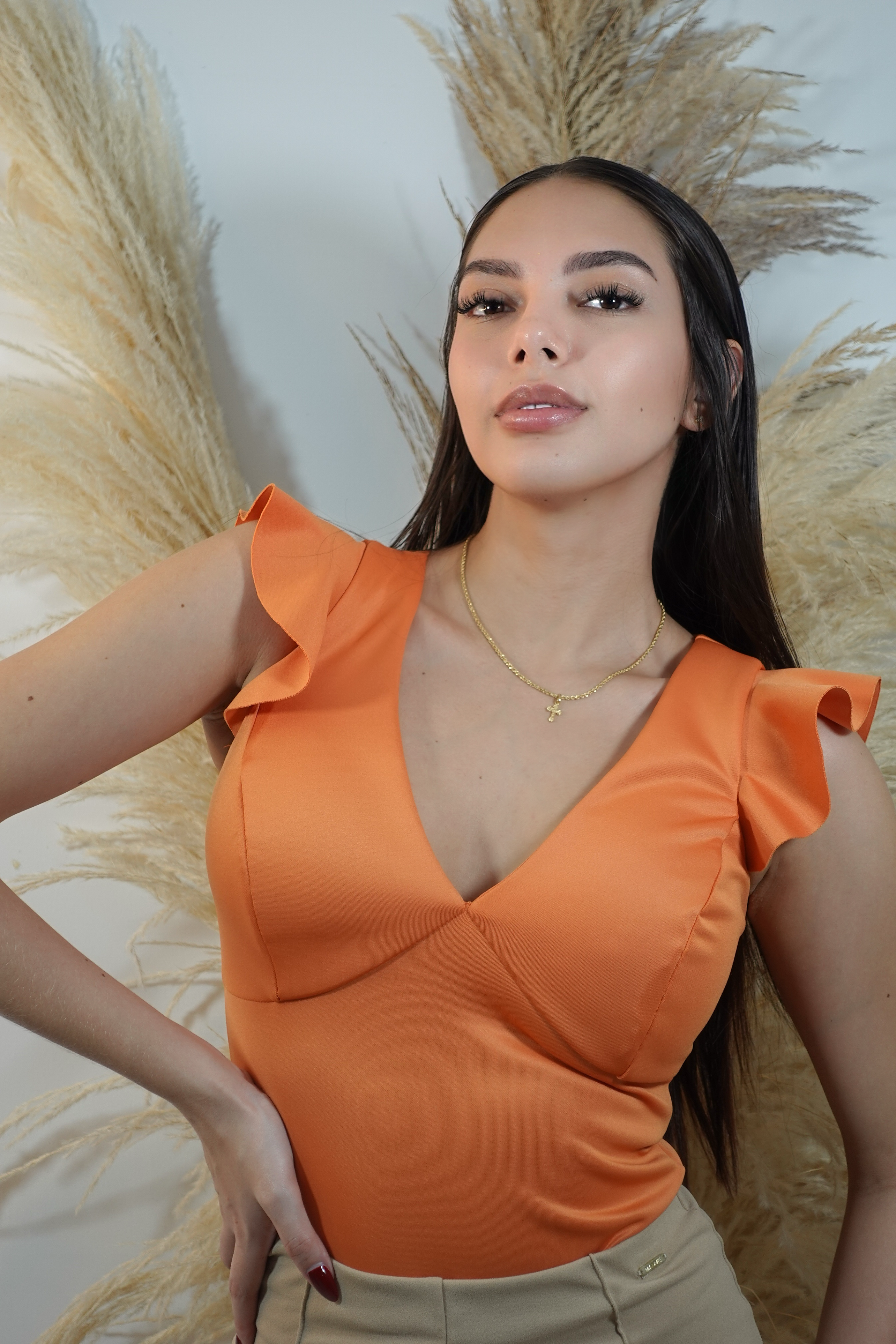 Body Cuello V Manga Bolero