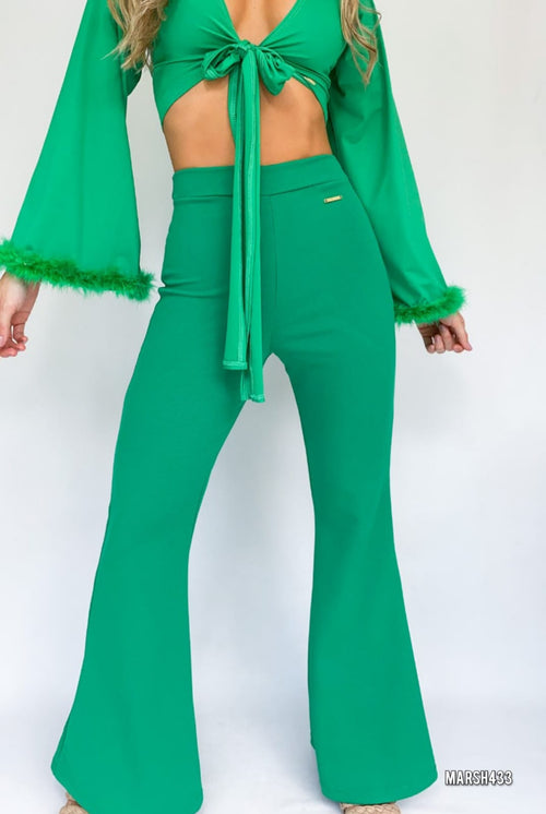 Pantalon Bota Campana Tiro Alto