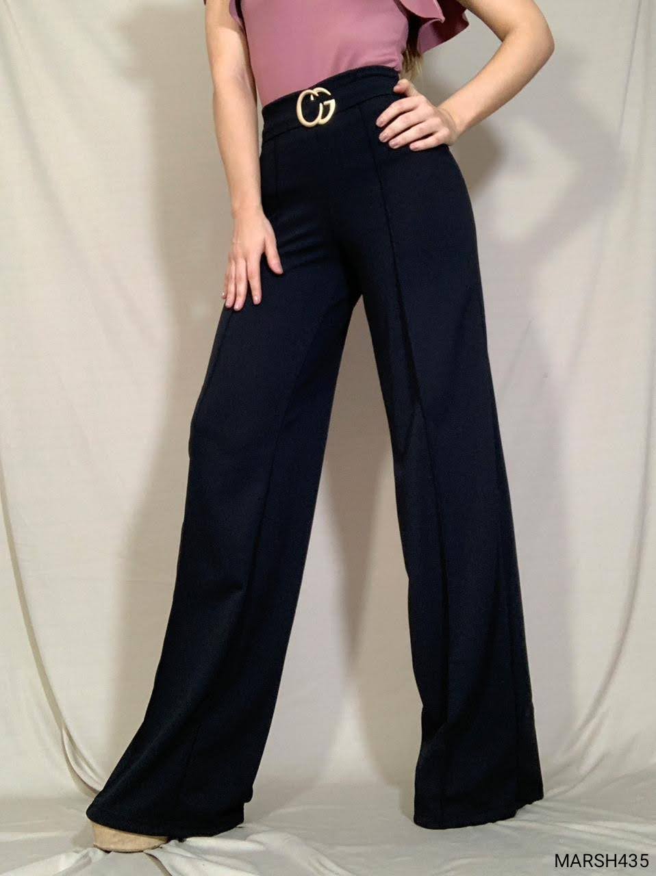 Pantalón unicolor hebilla CG