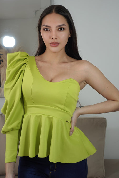 Blusa Asimetrica Manga Larga Boler