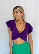 Blusa Cruzada Nudo Manga Sisa