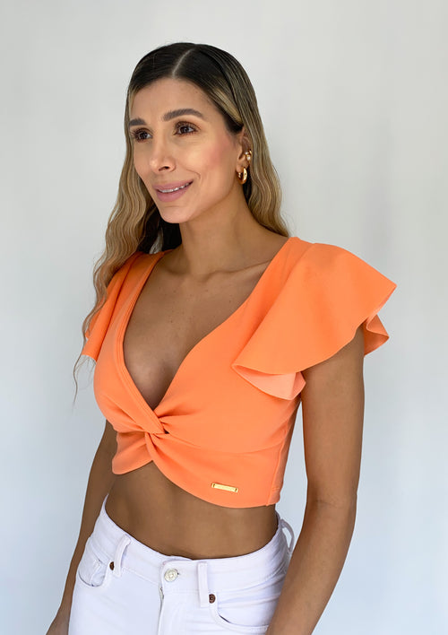 Blusa Cruzada Nudo Manga Sisa
