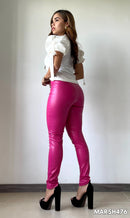 Leggis Cuerina Cierre Bota Tubo