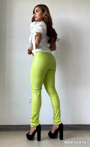 Leggis Cuerina Cierre Bota Tubo